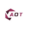 AOT creative minimalist letter logo. AOT unique vector initials alphabet letter logo design Royalty Free Stock Photo