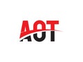 AOT Letter Initial Logo Design Vector Illustration Royalty Free Stock Photo