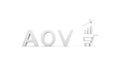 AOV concept white background 3d Royalty Free Stock Photo