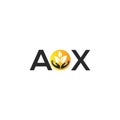 AOX letter logo design on BLACK background. AOX creative initials letter logo concept. AOX letter design.AOX letter logo design on Royalty Free Stock Photo