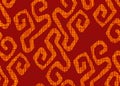 Seamless African Print fabric, Ethnic handmade ornament for your design, tribal pattern motifs geometric elements. Vector texture Royalty Free Stock Photo