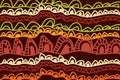 African Print fabric, Ethnic handmade ornament for your design, tribal pattern motifs geometric elements. Vector texture, afro Royalty Free Stock Photo