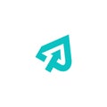 AP Latter and Growth arrow business logo design template