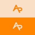 AP PA abstract vector logo monogram template Royalty Free Stock Photo