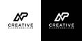 AP or PA initial letter vector logo design Royalty Free Stock Photo
