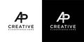 AP or PA initial letter vector logo design Royalty Free Stock Photo