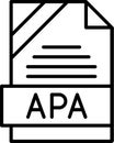APA Outline Vector Icon Royalty Free Stock Photo