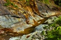 The Apa Spanzurata waterfall in the Latoritei gorge