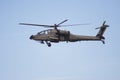 Apache helicopter in flight Royalty Free Stock Photo