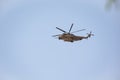 Apache Helicopter Flying over the Desert Royalty Free Stock Photo