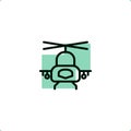 Apache helicopter Icon for mobile and web design