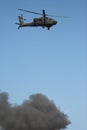 Apache helicopter in a warzone Royalty Free Stock Photo