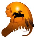 Apache lady Royalty Free Stock Photo