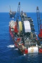 Apache pipelaying vessle in Bass Strait Australia