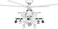 Apache war machine vector Royalty Free Stock Photo