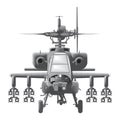 Apache war machine vector illustration