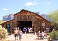 Apacheland Barn at Superstition Mountain Museum Royalty Free Stock Photo