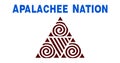 Apalachee Nation Flag Vector Illustration Premium Quality Royalty Free Stock Photo