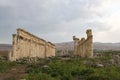 Apamea Syria, ancient ruins with famous colonnade before damage in the war Royalty Free Stock Photo