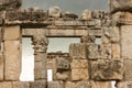 Apamea Syria, ancient ruins with famous colonnade before damage in the war Royalty Free Stock Photo