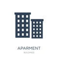 aparment icon in trendy design style. aparment icon isolated on white background. aparment vector icon simple and modern flat Royalty Free Stock Photo