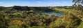 Panoramic view of Mount Gambier Valley Lake ,Mt Gambier, South Australia, Australia Royalty Free Stock Photo