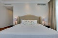 Apartement Master bed room king size Royalty Free Stock Photo