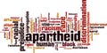 Apartheid word cloud Royalty Free Stock Photo