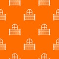 Apartment balcony pattern vector orange