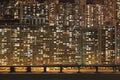 Apartment block at night Royalty Free Stock Photo