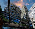 Apartment block in Sydney NSW Australia with hanging gardens and plants on exterior of the building Royalty Free Stock Photo