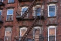 Apartment blocks with fire escape at the front