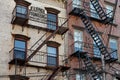 apartment blocks with fire escape at the front