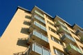 Apartment building balconies