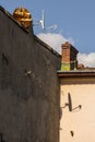 Satellite Dishes on Old Building Royalty Free Stock Photo