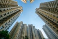 Apartment building facade, high rise residential real estate, HongKong Royalty Free Stock Photo