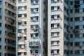 Apartment building facade,   residential real estate, HongKong Royalty Free Stock Photo