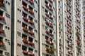 Apartment building facade,   residential real estate, HongKong Royalty Free Stock Photo