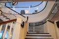 Apartment building indoor staircase