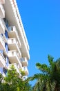 Apartment building in Miami Beach, Florida. Royalty Free Stock Photo