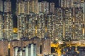 Apartment building at night