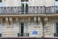 Apartment building with ornate 19th century architecture typical of central Paris