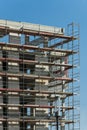 Building with scaffolding all over Royalty Free Stock Photo