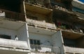 An apartment building show war damage in Angola Royalty Free Stock Photo