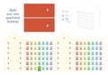Apartment Building Skyscraper Colorful House Paper Model Template