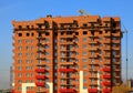 Apartment building under construction. Royalty Free Stock Photo