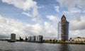 Apartment buildings along the Nieuwe Maas river at Rotterdam, Holland