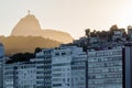 Apartment Buildings in Copacabana and the Sugarloaf Mountain Royalty Free Stock Photo