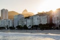 Apartment Buildings in Copacabana and the Sugarloaf Mountain Royalty Free Stock Photo