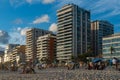 Apartment Buildings in Front of the Ipanema Beach in Rio de Janeiro Royalty Free Stock Photo